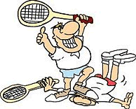 Tennisspieler Cartoon