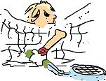 Tennisspieler Cartoon